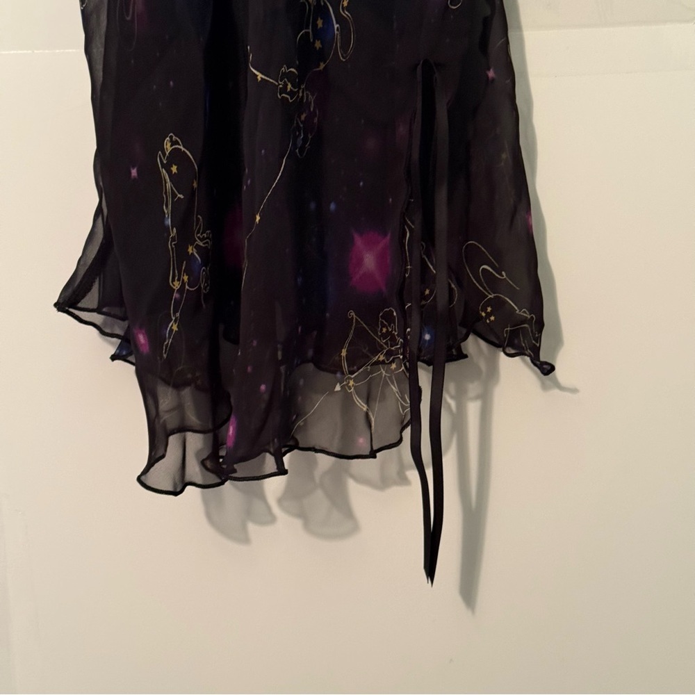 Victoria's Secret Black and Purple Sheer Lingerie baby doll camisole fairy lace - Picture 6 of 7